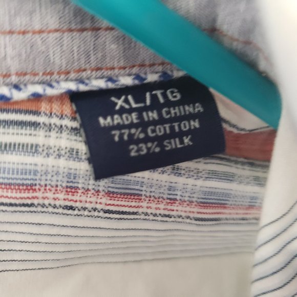 Tommy Bahama Long Sleeve Cotton Silk Dress Shirt XL - Picture 3 of 6